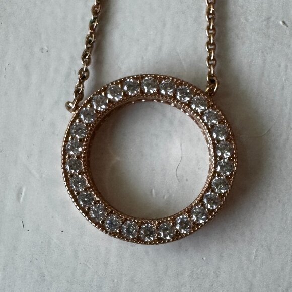 Pandora Rose Gold Circle of Sparkle Hearts of Pandora Necklace - Picture 5 of 5